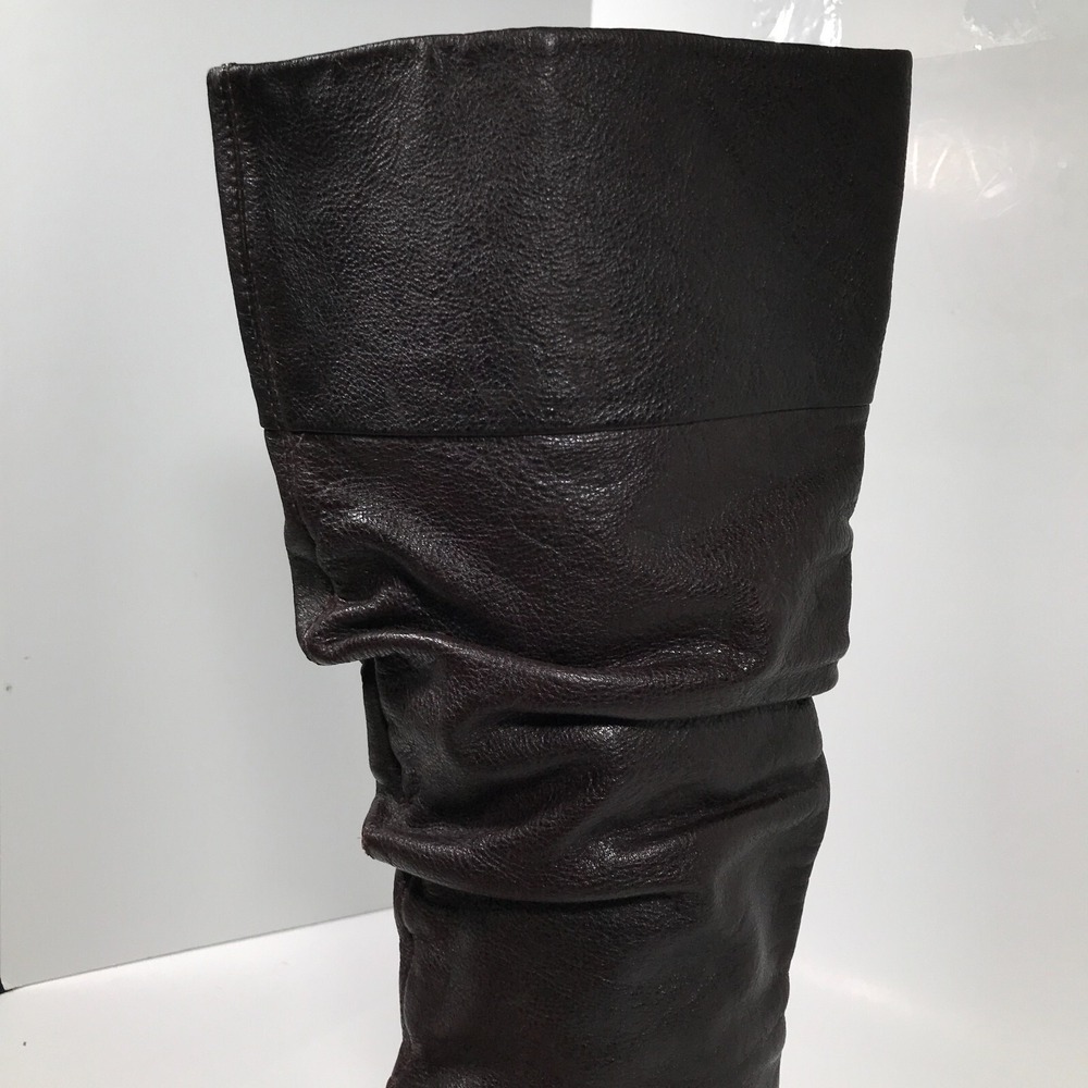 Antonio Melani Womens US Size 8 Black Leather Knee High Tall Boots 2" Heel - Picture 9 of 16